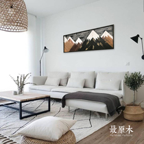 The most log Nordic living room decoration painting a whole hanging painting Three-dimensional mural sofa wall painting restaurant painting light luxury style