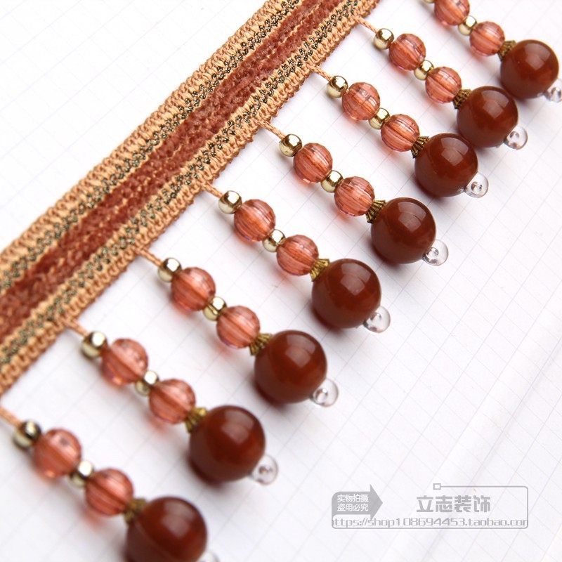 Drapes Lace Sofa Accessories Lace Streaming Sume Accessories Wedding Celebration Decorative clothes Hanging Ball Handmade Furniture Imitation Jade Beads