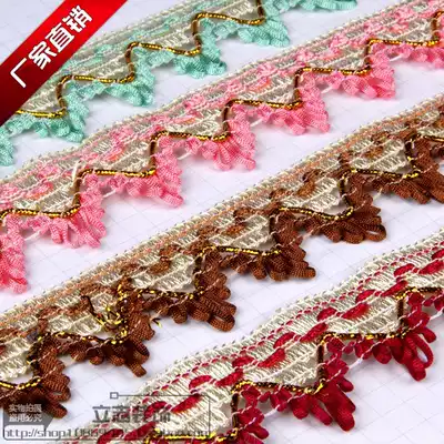 15 yuan about 30 yards European curtain lace accessories decorative accessories edge tassel inverted triangle lace