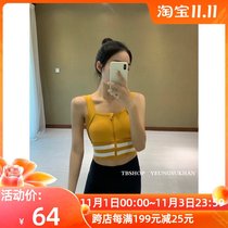 YEUNGSUKHAN two bar vest * summer candy color front zipper vest fitness running outside wear shockproof