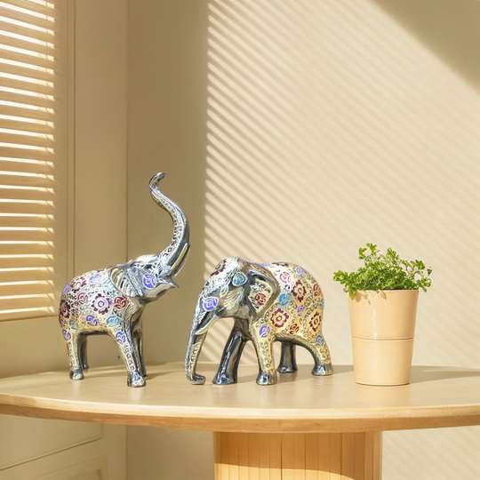 Handicraft BT427 Bronze Carving Entrance Bogu Stand Boss Table Living Room Auspicious Ornament Elephant Gift