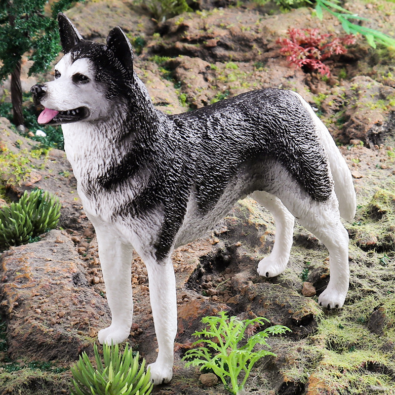 Cross-Border Realistic Dog Model Husky Golden Retriever Bully Bulldog Shepherd Children's Cognitive Pet Dog Figurine