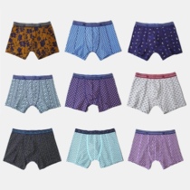 Export trendy brand mens multi-color fashionable and comfortable elastic cotton boxer briefs~SMLXLXXL