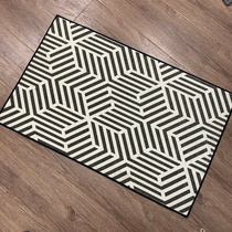 Export carpet manufacturers handle INS simple household entrance mat bedroom multifunctional Japanese geometric mat