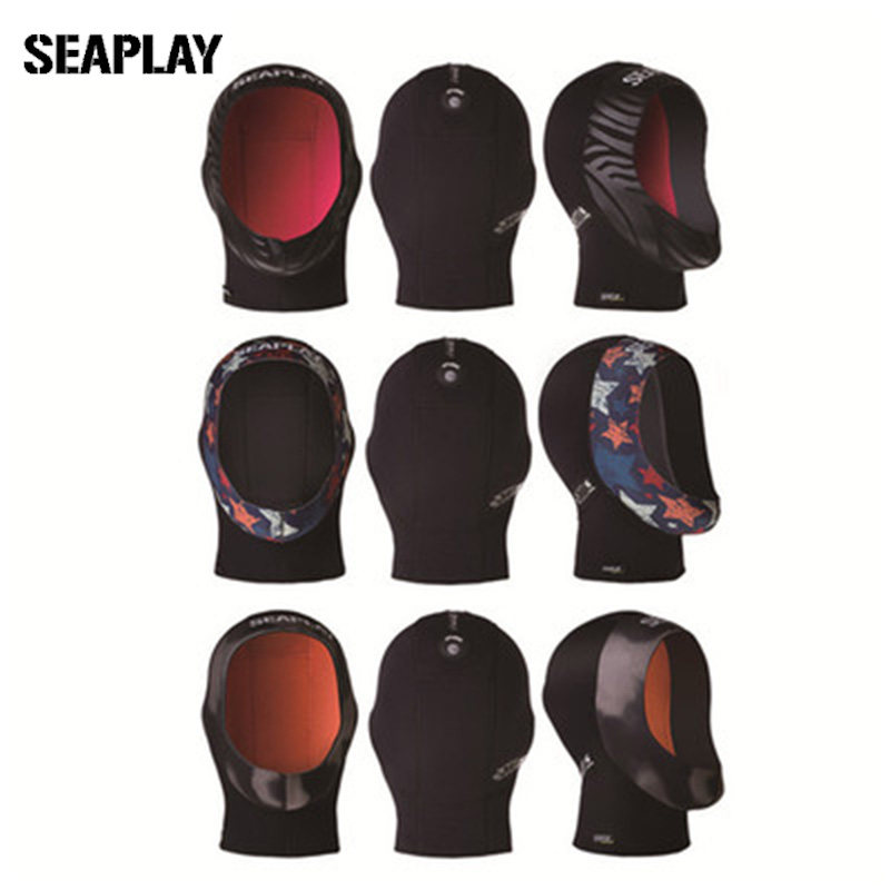 SEAPLAY Diving Headgear Double Vents Warm Adults Diving Cap Water Lung Deep Dive Diving Sports Equipment