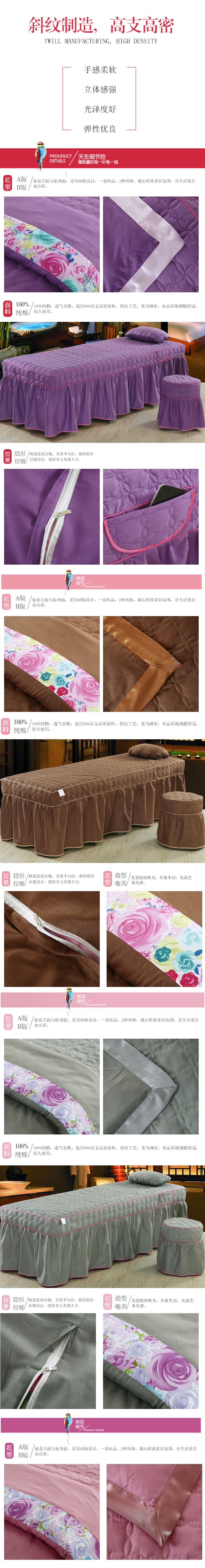 Tinh khiết bông đẹp bedspread denim bedspread Body Massage tấm xông hơi gia đình bốn màu tùy chỉnh chuyên nghiệp - Trang bị tấm mẫu ga trải giường spa