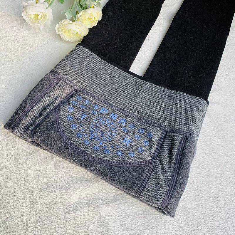 460g special 8 % wool pants winter plus warm bottle cotton in one body trousers foot socks woman Mers