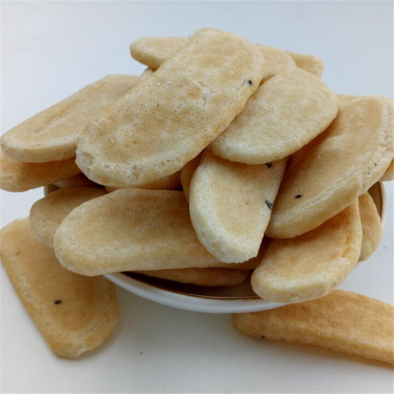 New rice cake dry salt fried snacks, glutinous rice, black sesame rice cake, fat roasted seeds and nuts