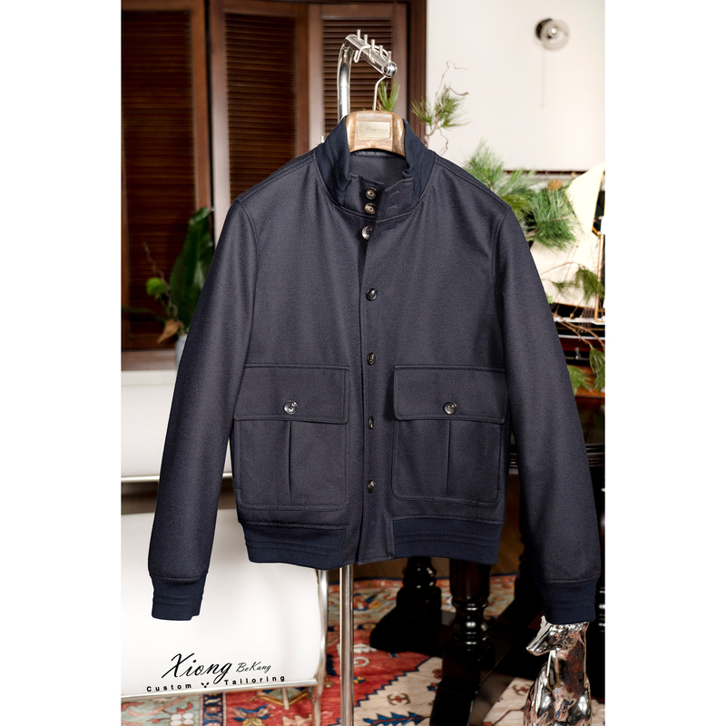 Bokang |   Valstarino Handmade Wool Jacket A1 Bomber Jacket Italian Vbc Fabric