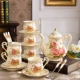 Cung điện Anh phong cách châu Âu nhỏ sang trọng bộ gốm trà chiều cà phê đặt ly quà tặng đám cưới đặt - Cà phê