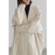 Shiyou Lazy Style Loose Large Woolen Coat Women's Autumn and Winter Mid-Length Windbreaker Coat Woolen Coat 2024