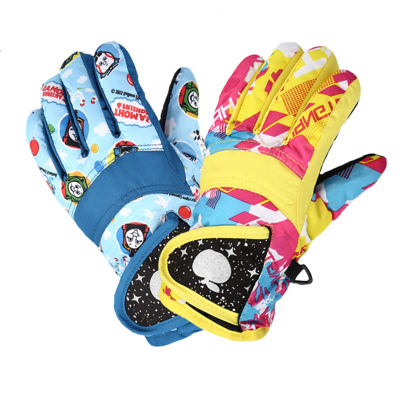 Children's winter ski outdoor gloves waterproof cartoon 3 - 6 year old cycling boys and girls warm gloves