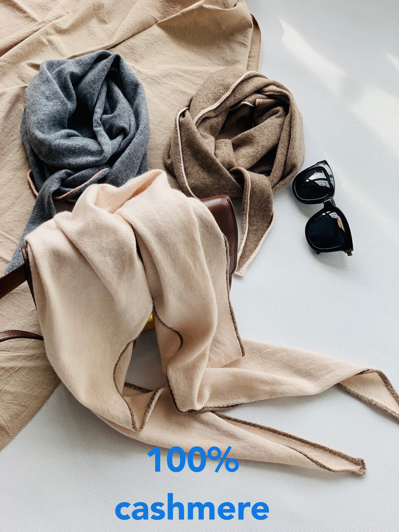 Monwessa 19 new rabbit ears small scarves wrapped side mountain cashmere rhomboid parent-child cute scarf