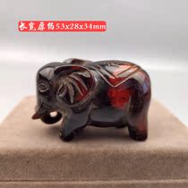 Antique play yak horn elephant pendant auspicious Lucky small ornaments Antique Natural Horn