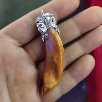 Wenplay Miscellaneous evil evil evil spirits pig teeth original ecological pendant silver pendant antique animal tooth gift pendant pendant pendant