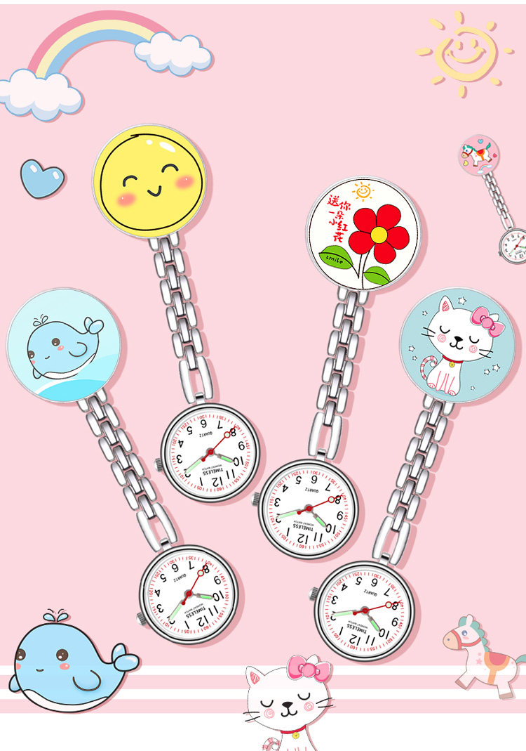 Карманные часы Медсестра стол карманные часы женские модели мужской доктор с люминесцентными грудь стол прекрасный карманные часы Карманные кварц студент стол смотровой стол Angel City