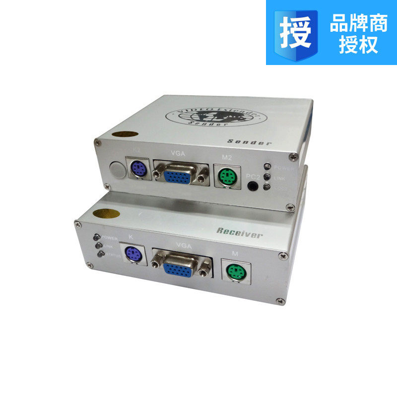 Double crown Langheng KVM-100 network cable extender VGA mouse keyboard 100 meters KVM amplification extender
