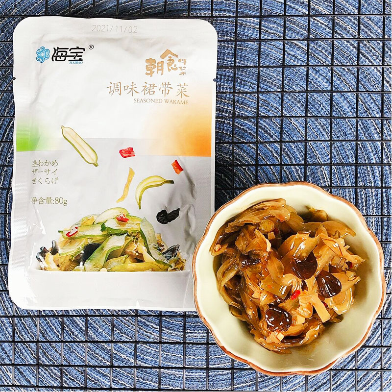 Sea Treasure bagged seasoned wakame sea cabbage mixed vegetables sea cabbage rice small pickles seaweed open bag ready-to-eat seaweed shreds