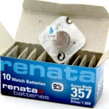 Часы Renata Swiss 357 на батарейке из оксида серебра SR44W LR44 A76 L1154, маленькие одиночные