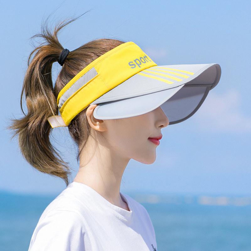 Sun hat female summer Han version sunscreen anti-UV shade large along the hat bike empty top sun hat out of the beach