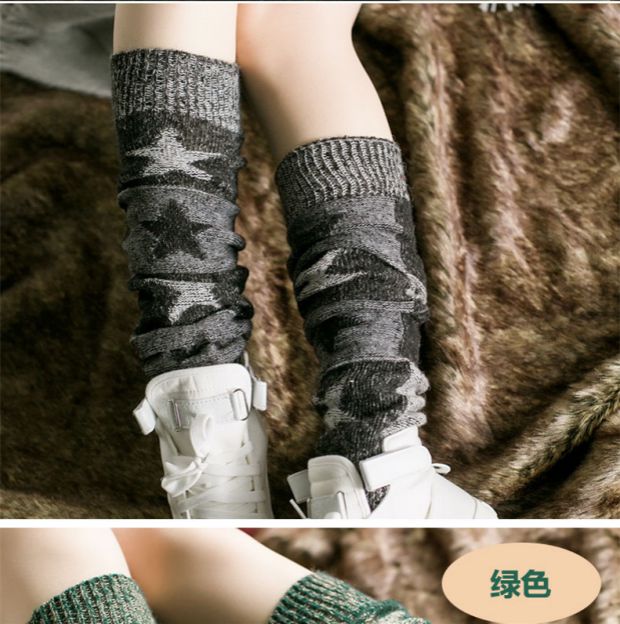 2018 vớ mới của phụ nữ Giày đế xuồng Hàn Quốc bộ chân đế Giày đế xuồng Nhật Bản mùa thu và mùa đông ấm áp đầu gối tất nam
