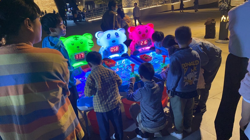 New Model Cannon Crocodile Amusement Park Zhejiang Children's Festival Night Market Square Street Stall Children's Business Pinball Game Machine