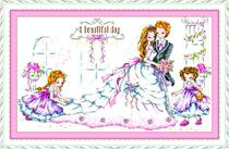 Precision printing cross stitch can be customized handmade finished wedding happy time happy every day