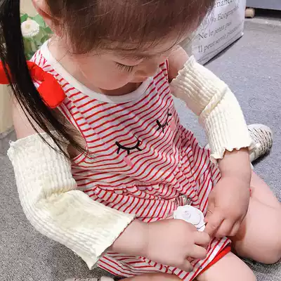 Single layer summer baby leggings Cotton antifreeze arm cover Baby air conditioning knee pads Elbow pads Arm sleeping children