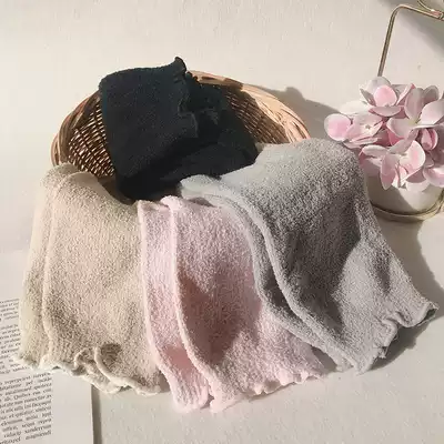 Coral velvet knee pads and socks for women to wear summer thin warm socks for men in summer elderly leggings and foot covers for old cold legs