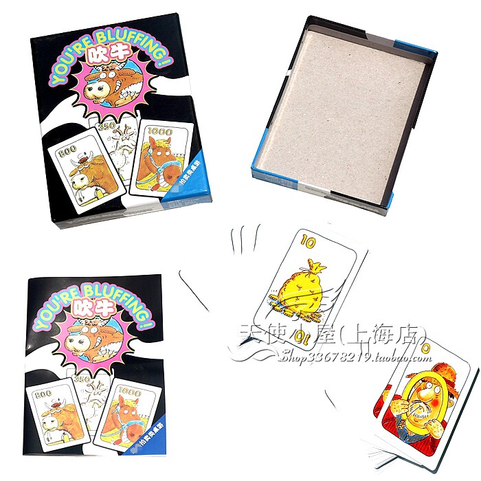 Genuine Big Bull You ` Re Bluffing Casual Desktop Game Auction Class Table Tours 2-5 people to play