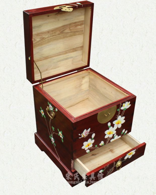 Trung Quốc hiện đại cổ điển sơn long não gỗ hộp rắn lưu trữ lưu trữ thư pháp hộp quần áo hộp cà phê bàn ​​hộp đầu giường - Cái hộp hộp gỗ đựng trang sức