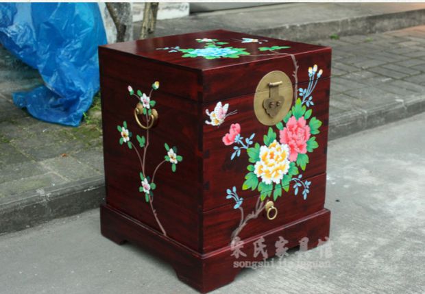 Trung Quốc hiện đại cổ điển sơn long não gỗ hộp rắn lưu trữ lưu trữ thư pháp hộp quần áo hộp cà phê bàn ​​hộp đầu giường - Cái hộp hộp gỗ đựng trang sức