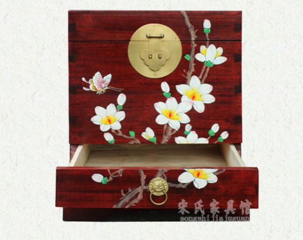 Trung Quốc hiện đại cổ điển sơn long não gỗ hộp rắn lưu trữ lưu trữ thư pháp hộp quần áo hộp cà phê bàn ​​hộp đầu giường - Cái hộp hộp gỗ đựng trang sức
