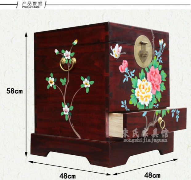 Trung Quốc hiện đại cổ điển sơn long não gỗ hộp rắn lưu trữ lưu trữ thư pháp hộp quần áo hộp cà phê bàn ​​hộp đầu giường - Cái hộp hộp gỗ đựng trang sức