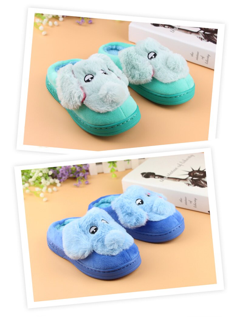 Pantoufles enfants en suède pour hiver - semelle EVA - Ref 1014536 Image 17