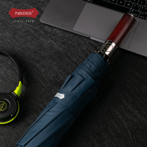 Oversized double three folding wooden handle high-end enlarged shrinkage windproof reinforcement strong male Lady Automatic Umbrella