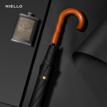 Large double-layer windproof hanging net high-end rainstorm special strong reinforced double straight rod automatic male and female long handle umbrella