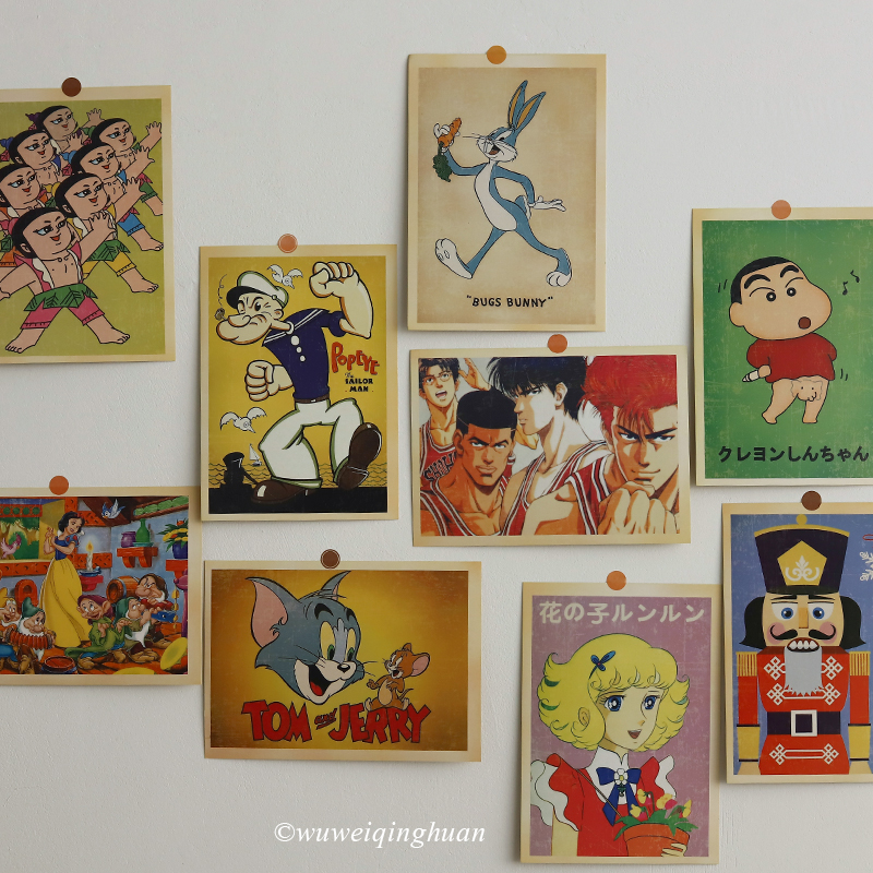 Vintage Anime Postcard Seller Children's Heartless Nostalgia Life Wall Decor Card Available for Shipping 