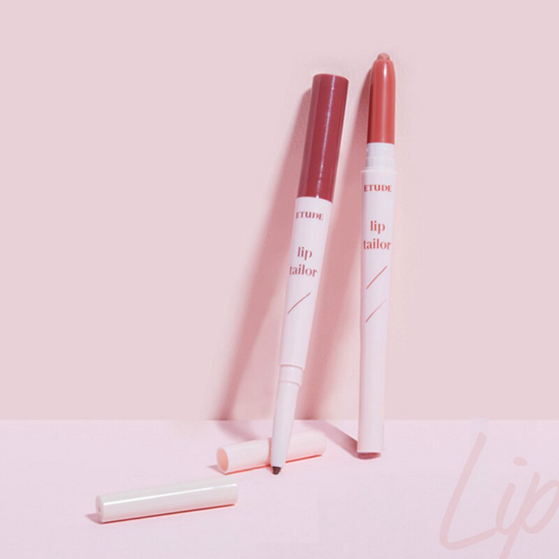 South Korea Love Lie Cottage Double Head Lip pen Etude smiling lip maker lipstick lipstick lipstick blush brown purple