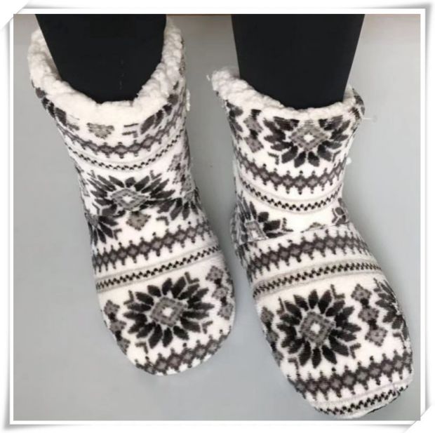 Mùa đông người lớn nam chống trượt ống cao tầng ống ủng dày mềm đáy nhà trong nhà giày cotton giáo dục sớm vớ tất đùi nữ dễ thương