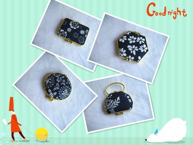 Wuzhen specialty production blue printed cloth small mirror cosmetic mirror tourist souvenirs