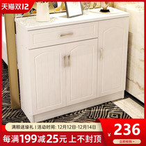 Nordic shoe cabinet home door large capacity European porch cabinet balcony locker storage cabinet wooden light luxury shoe cabinet