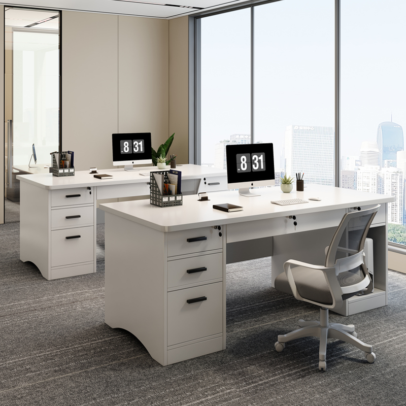 Desk Simple and Modern Office Desk and Chair Combination Single Workstation Desk Home Desktop Computer Desk with Drawer