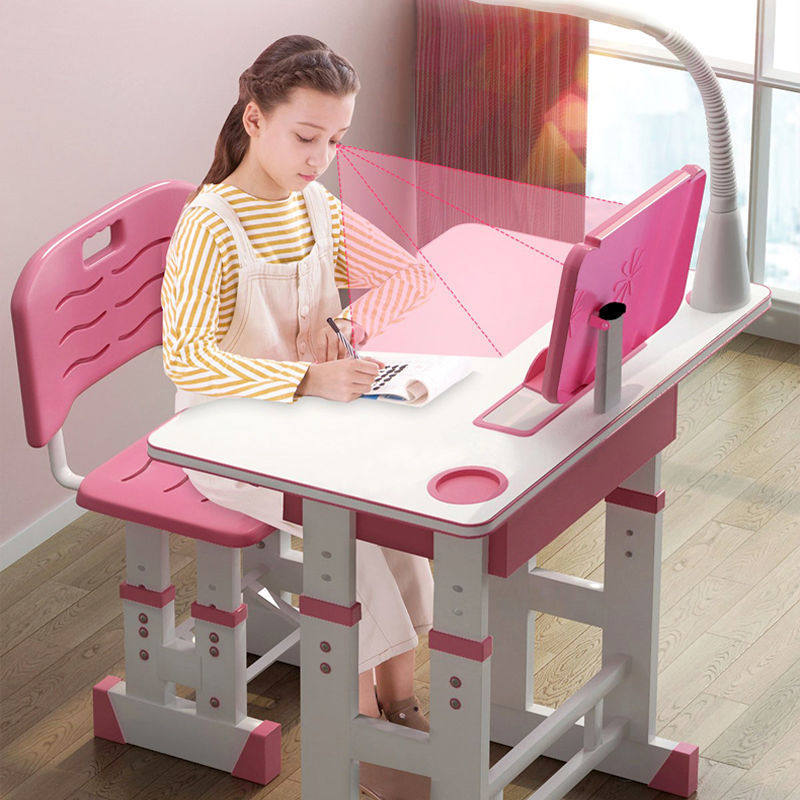 (Widening Thicken) Children study table and chairs Lifting Elementary School Kids Book Table And Chairs Suit Home Desk Desk