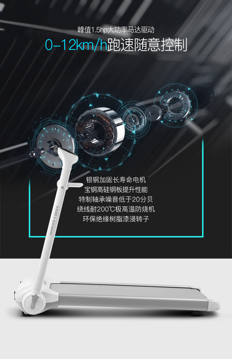Xiao Qiao QP máy chạy bộ thông minh mô hình gia dụng di động nhỏ trong nhà đa chức năng gấp cực kỳ yên tĩnh phòng tập thể dục chuyên dụng - Máy chạy bộ / thiết bị tập luyện lớn máy chạy bộ rẻ nhất