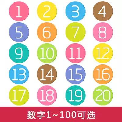 Number stickers Cartoon number stickers Number table number stickers Kindergarten table PVC waterproof children's personality wall stickers