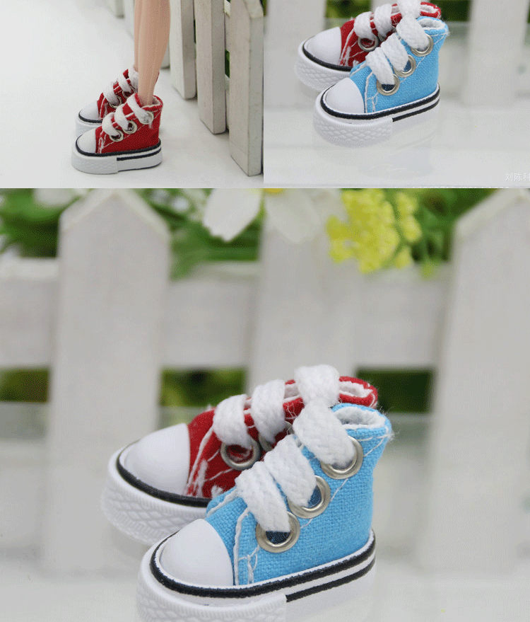 6 điểm phụ kiện búp bê trẻ em có thể búp bê blythe vải nhỏ giày phẳng giày sneakers giày thể thao quà giáng sinh cho bé yêu
