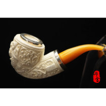 Turkish master F YAVUZ Fernando Yawuzi carved meerschaum pipe special grade material collection grade C2