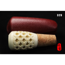 Turkish Master F YAVUZ Hand Carved Meerschaum Pipe Shader 329-333