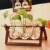 Cây thủy canh chai thủy tinh phòng khách văn phòng máy tính để bàn sáng tạo nước màu xanh lá cây sáng tạo cá tính treo bình - Vase / Bồn hoa & Kệ bình hoa giả đẹp Vase / Bồn hoa & Kệ